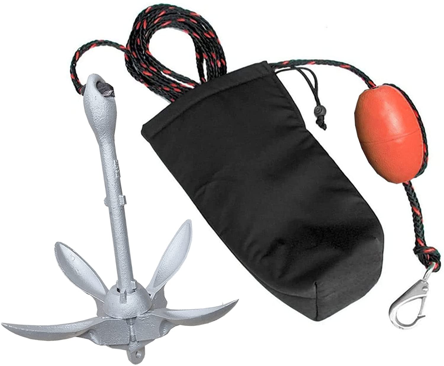 Boat Anchor Kit Galvanized - ISURE MARINE 1.5 lbs 0.7Kg Kayak