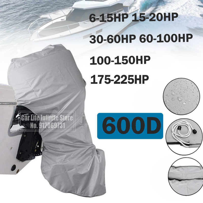Outboard Motor Cover Waterproof - 600D 6-225HP Full Outboard Motor Engine