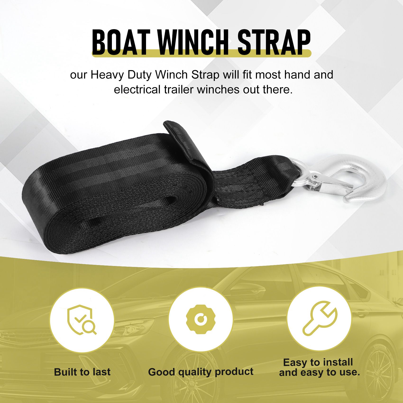 AEF5-Boat Trailer Winch Strap  - Boat Trailer Winch Strap recension och pris