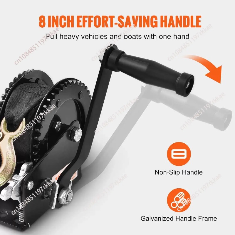 Hand Winch 2500 lbs Pulling Ca - Boat Trailer Winch Strap recension och pris