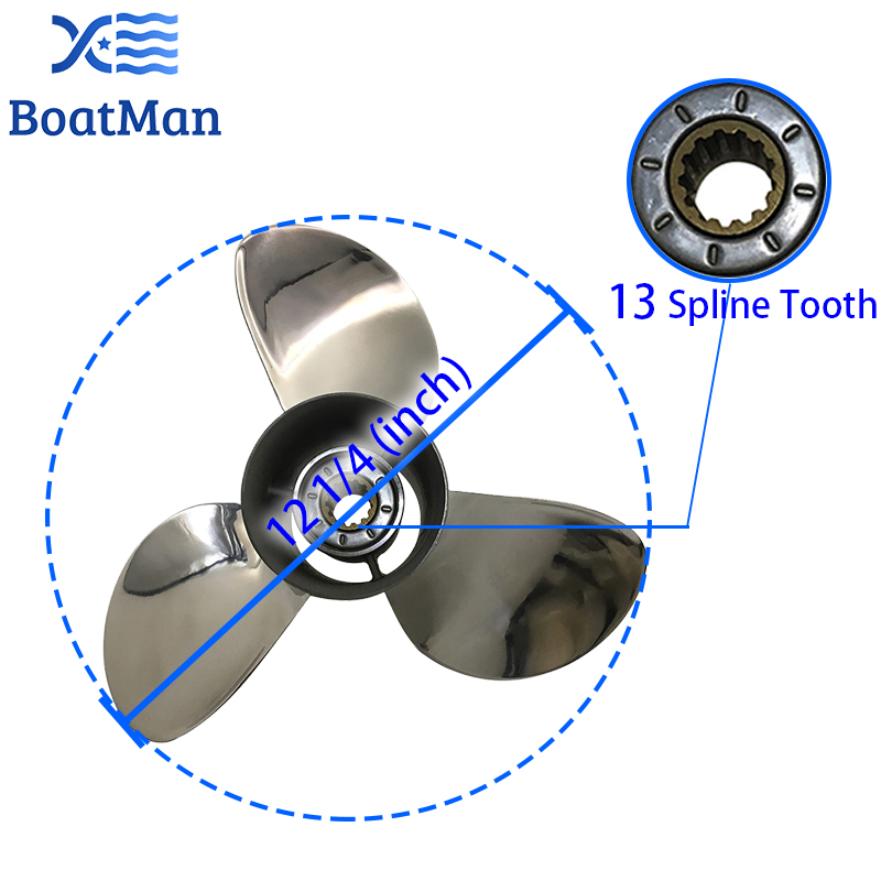 BoatMan® Stainless Steel Prope - Outboard Motor Propeller Stainless recension och pris