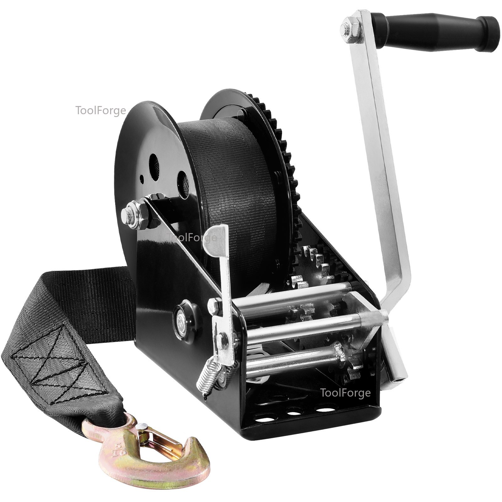 Hand Winch 2500 lbs Pulling Ca - Boat Trailer Winch Strap recension och pris