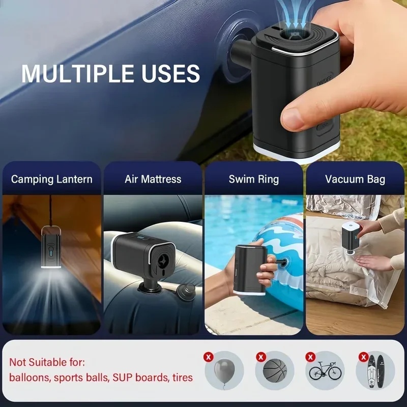 USB Rechargeable Mini Air Pump - Inflatable Boat Electric Pump recension och pris