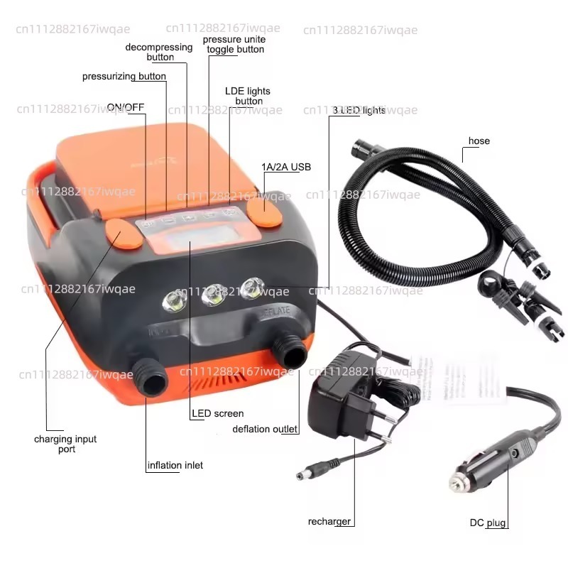 HT-790 Rechargeable Inflatable - Inflatable Boat Electric Pump recension och pris