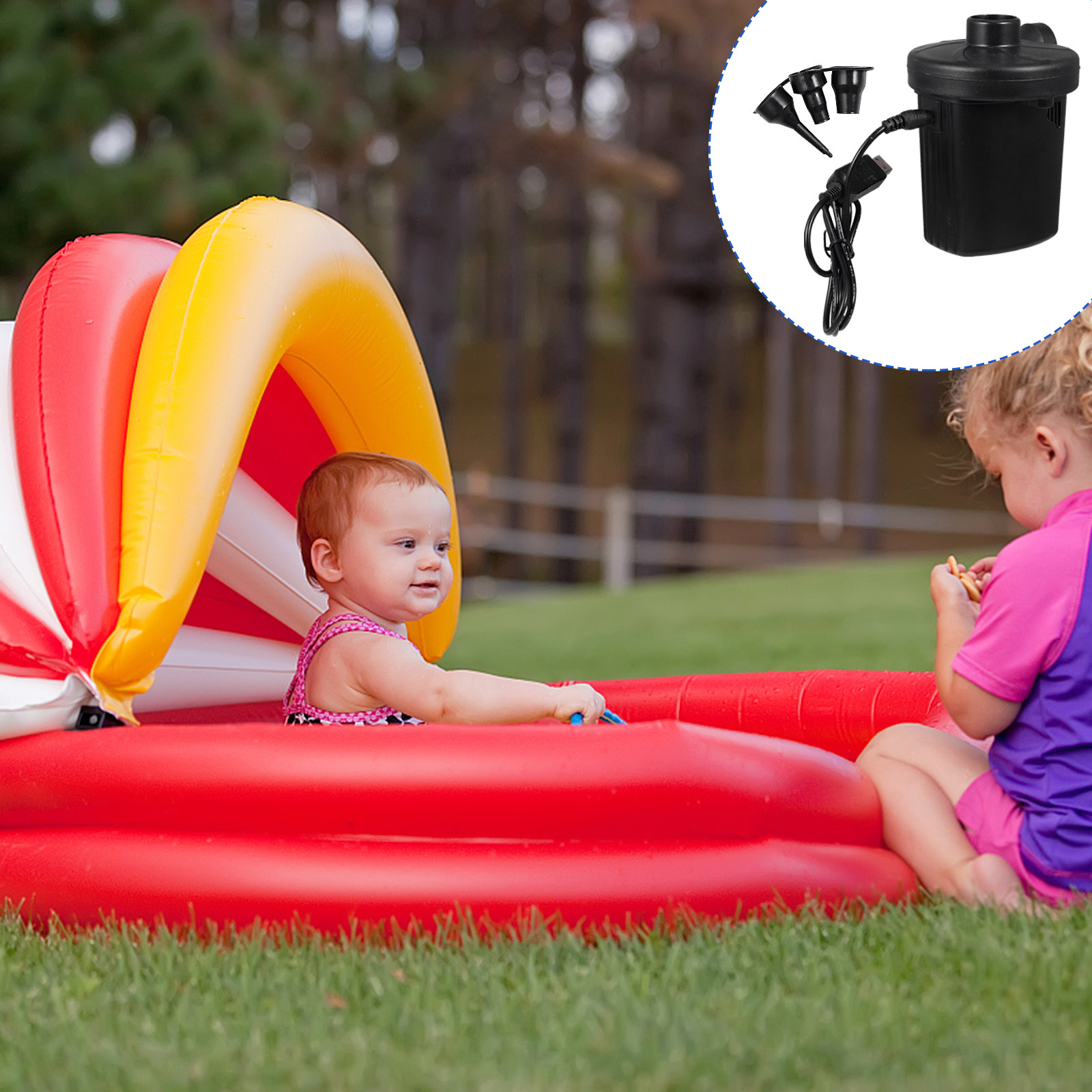 Rechargeable USB Electric Air  - Inflatable Boat Electric Pump recension och pris