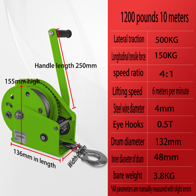 Manual Winch Bidirectional Sel - Boat Trailer Winch Strap recension och pris