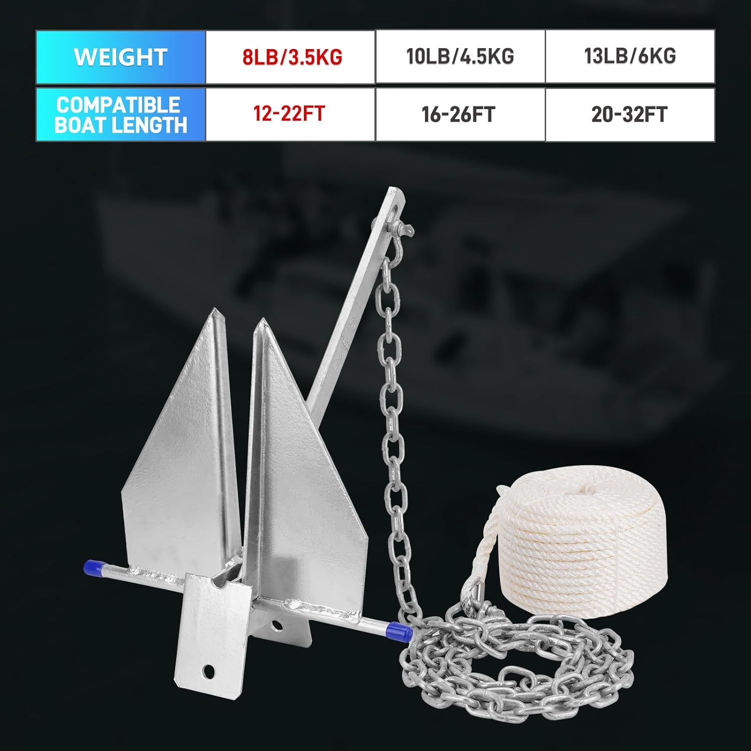 Heavy Duty Boat Anchors Kit Fl - Boat Anchor Kit Galvanized recension och pris