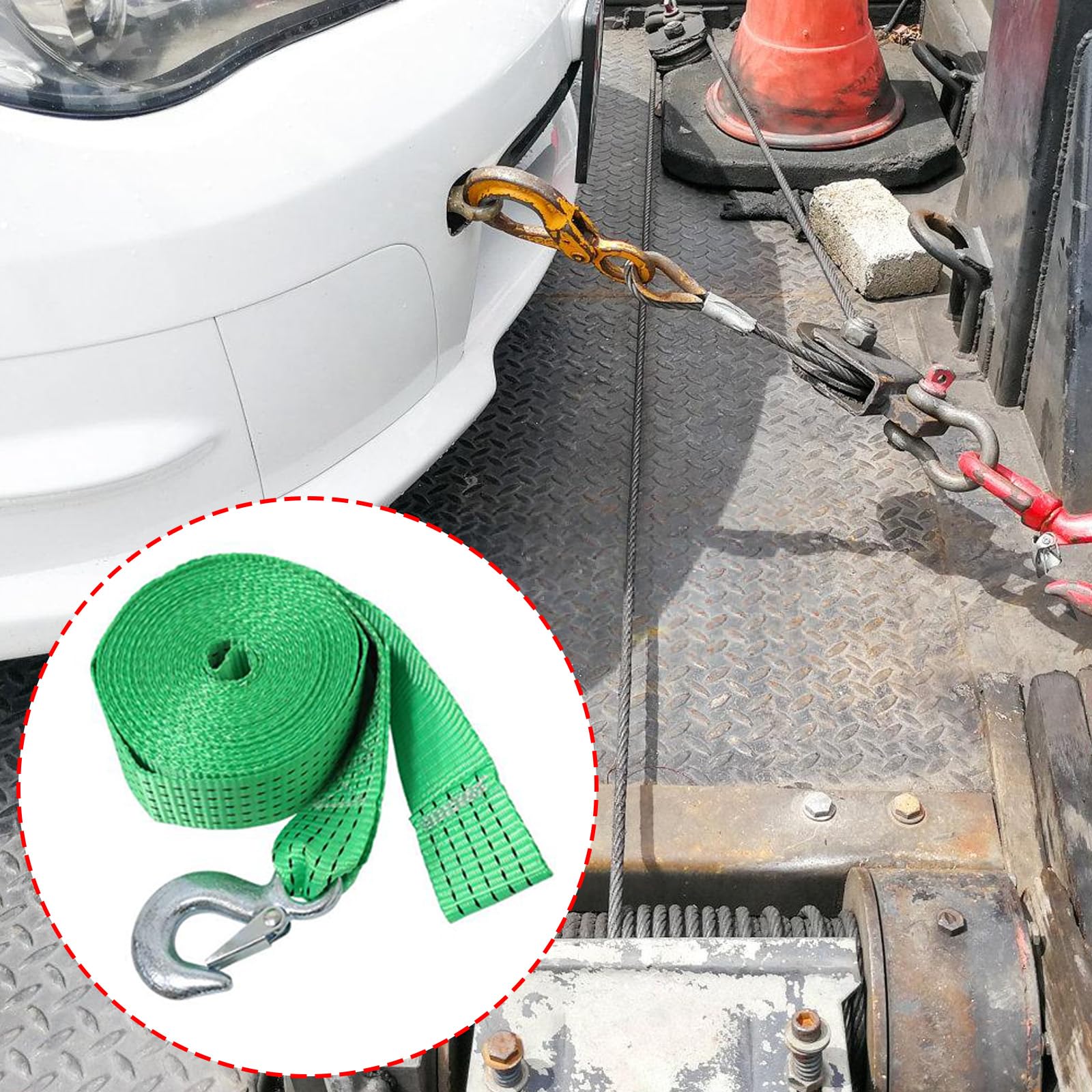 1PC Winch Strap with Hook for  - Boat Trailer Winch Strap recension och pris