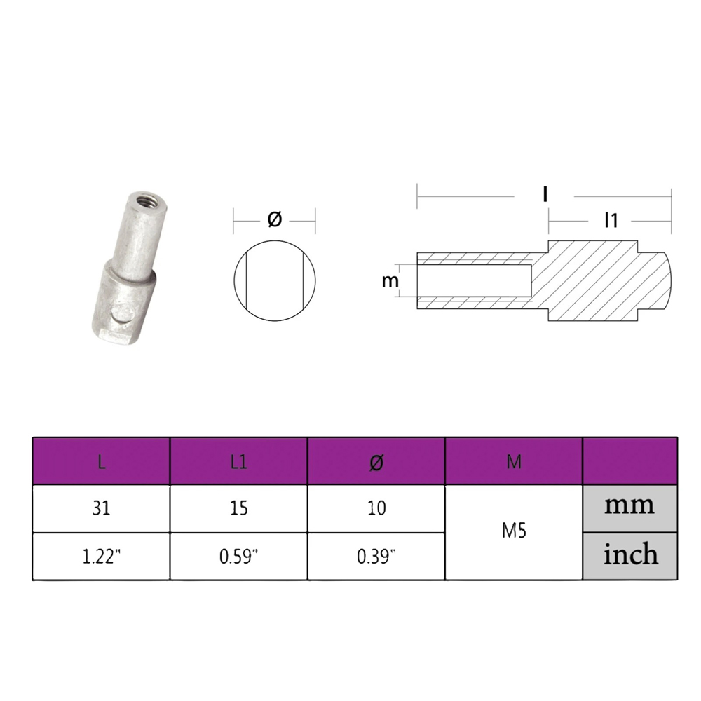 66M-11325 Anode for Yamaha Out - Outboard Motor 9.9Hp 4 Stroke recension och pris