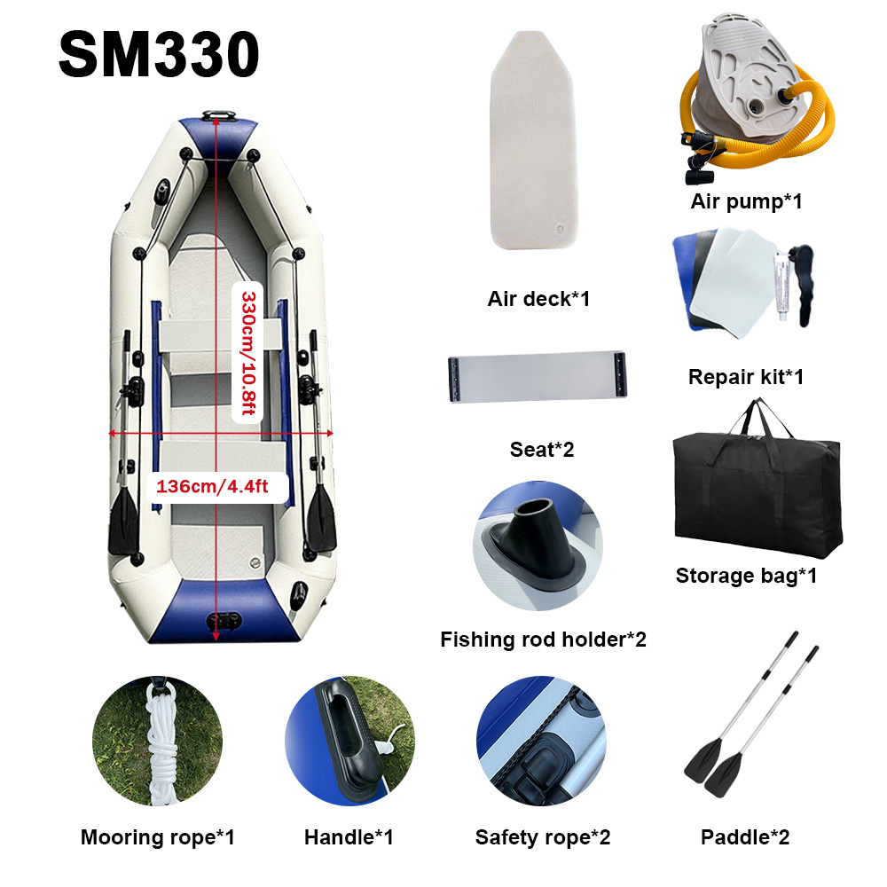 Inflatable PVC Boat Rowing Kay - Inflatable Boat 3.3M Pvc recension och pris