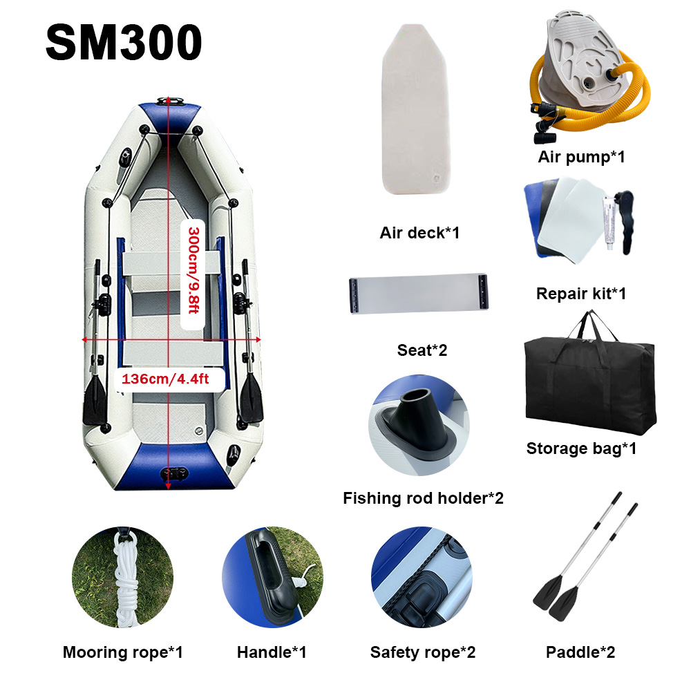 Inflatable PVC Boat Rowing Kay - Inflatable Boat 3.3M Pvc recension och pris