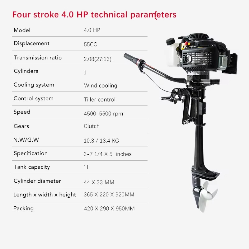 Hangkai 4 Stroke 4hp Wind Cool - Electric Outboard Motor 3Hp recension och pris